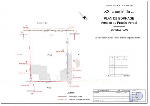 Plan bornage